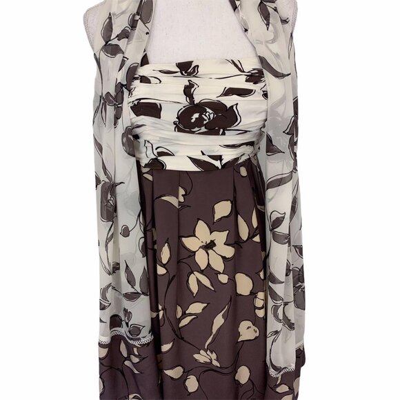 Marly’s 100% silk floral dress w/ scarf made in it - Picture 8 of 16